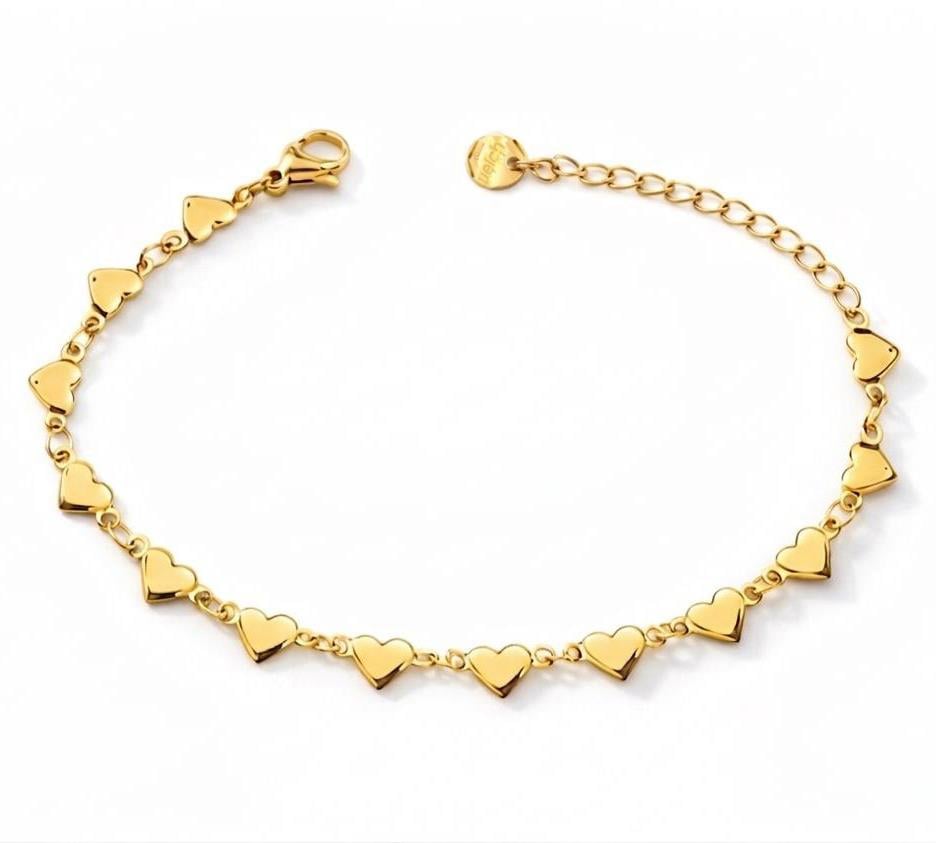 ​Welch Gold Çelik Kalpli Bileklik Çelik Kadın Kolye, Bileklik, Küpe , Yüzük, Halhal  ve Piercing Modelleri- WELCH 