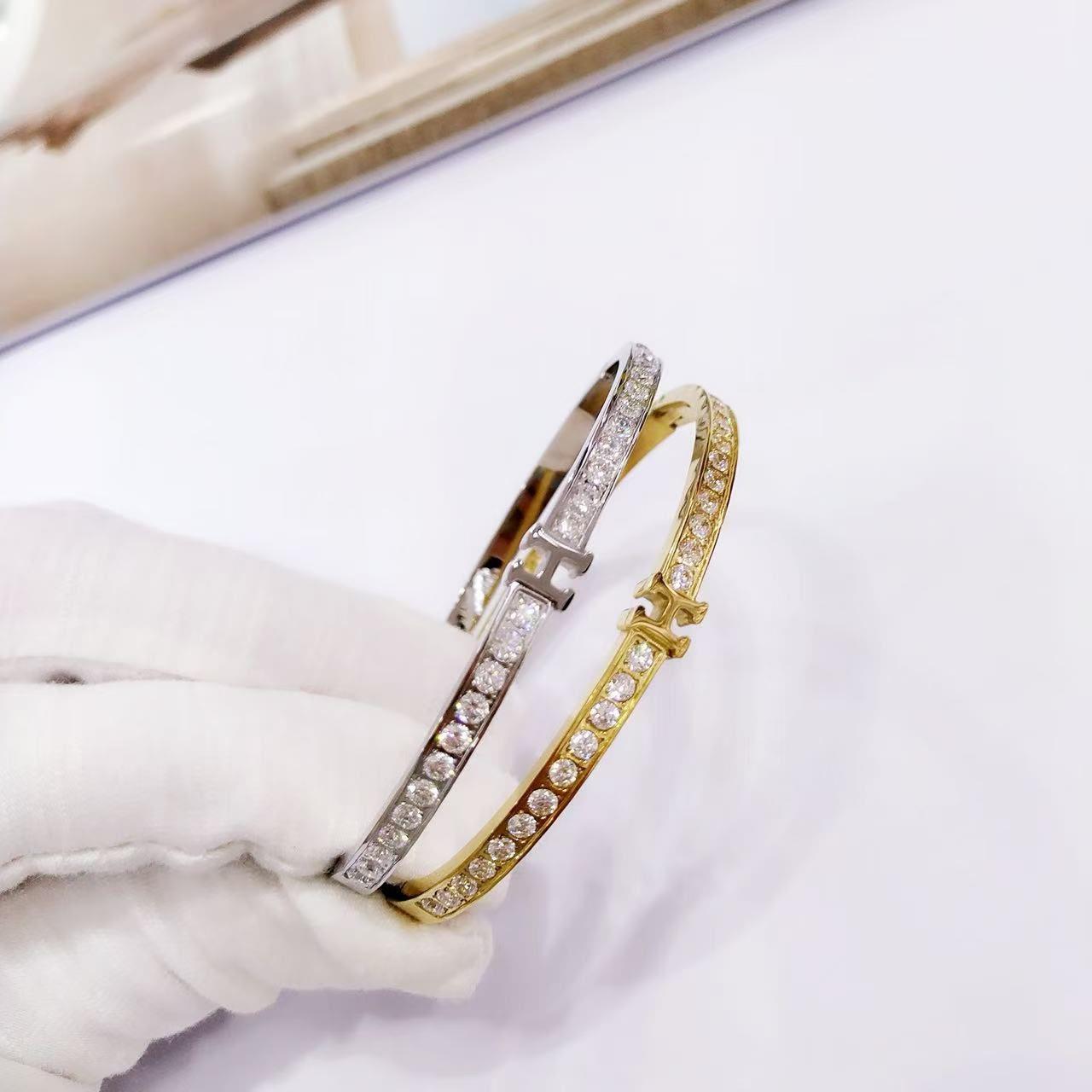 Welch Gold Taşlı Çelik Bileklik