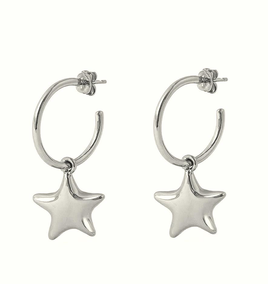 ​​​​​​​​​​​​​​Welch Halka Yıldız Çelik Küpe