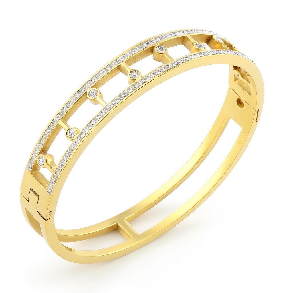 Welch Gold Stone Womens Steel Bracelet