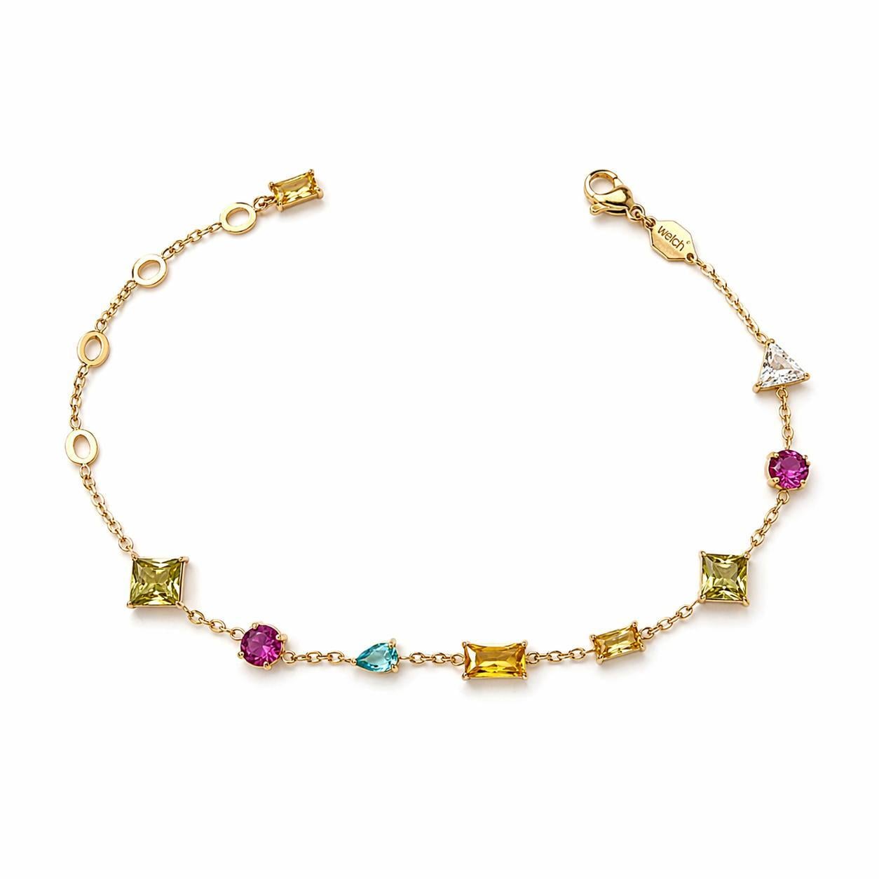 Welch Çelik Renkli Taşlı Minimal Bileklik Kadın Bileklik ve Çelik Bileklik Modelleri - WELCH 