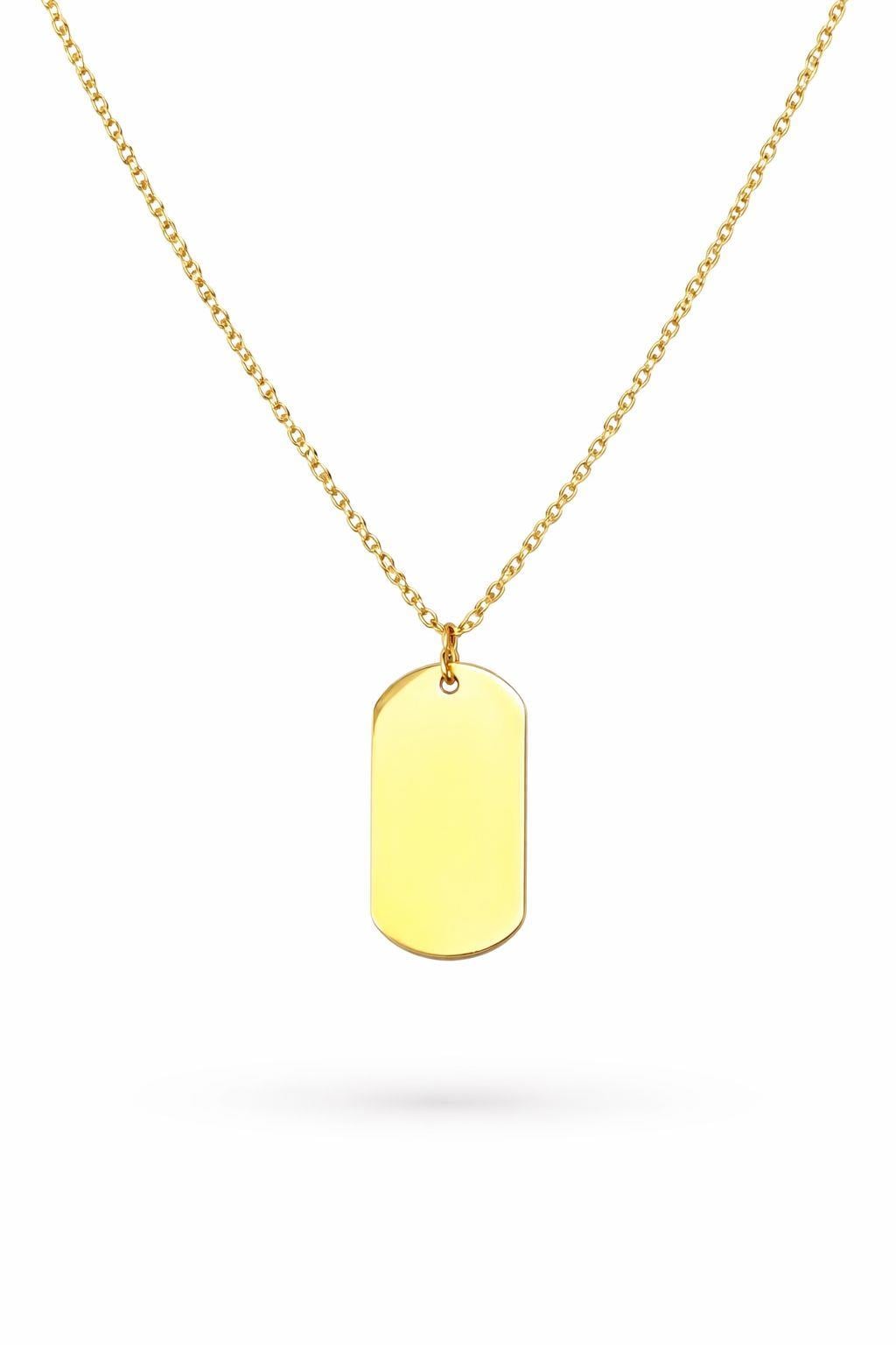 Welch Çelik Gold Askeri Plaka Bileklik Kadın Kolye ve Kadın Çelik Kolye Modelleri - WELCH 