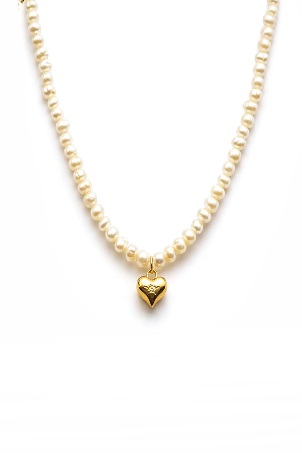 ​​Welch Gold Çelik Zincir İncili Choker Kolye