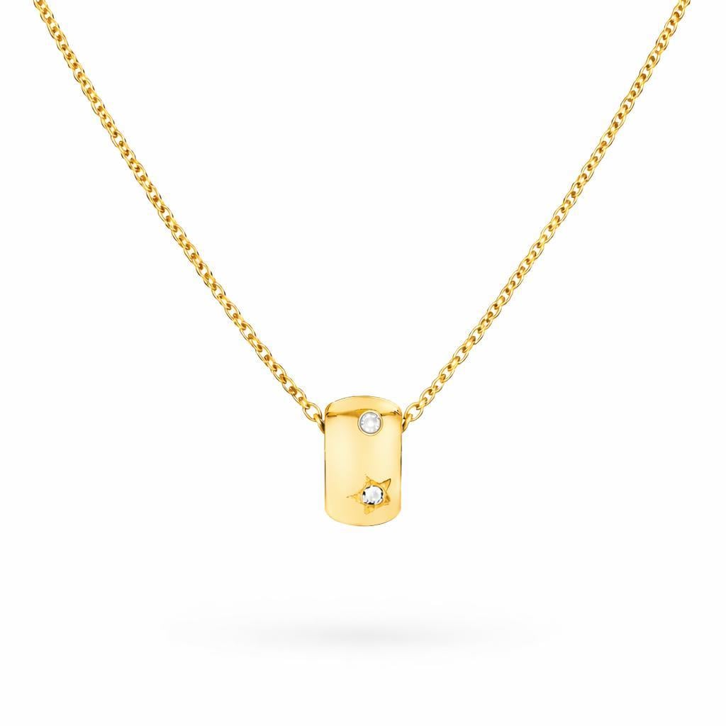 Welch Çelik Minimal Taşlı Top Kolye Kadın Kolye ve Kadın Çelik Kolye Modelleri - WELCH 