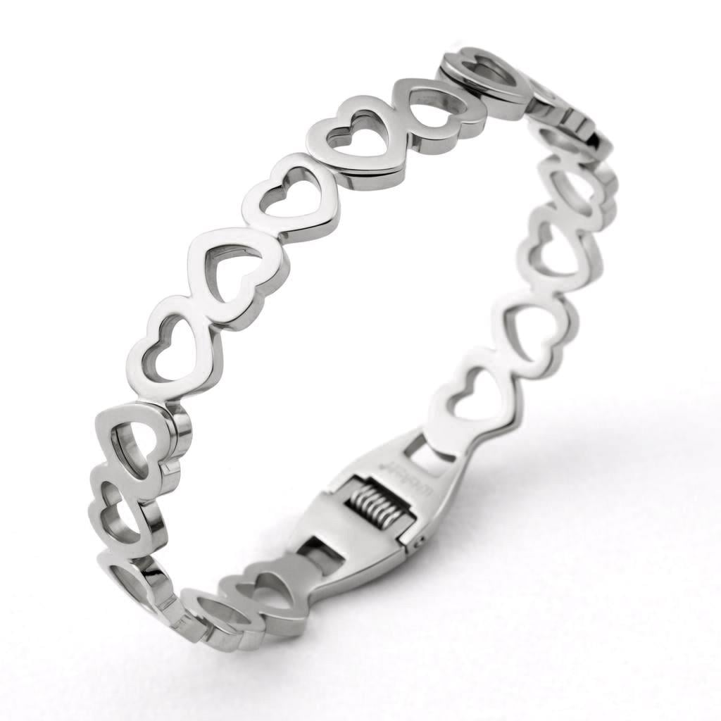 Welch Heart Womens Steel Bracelet