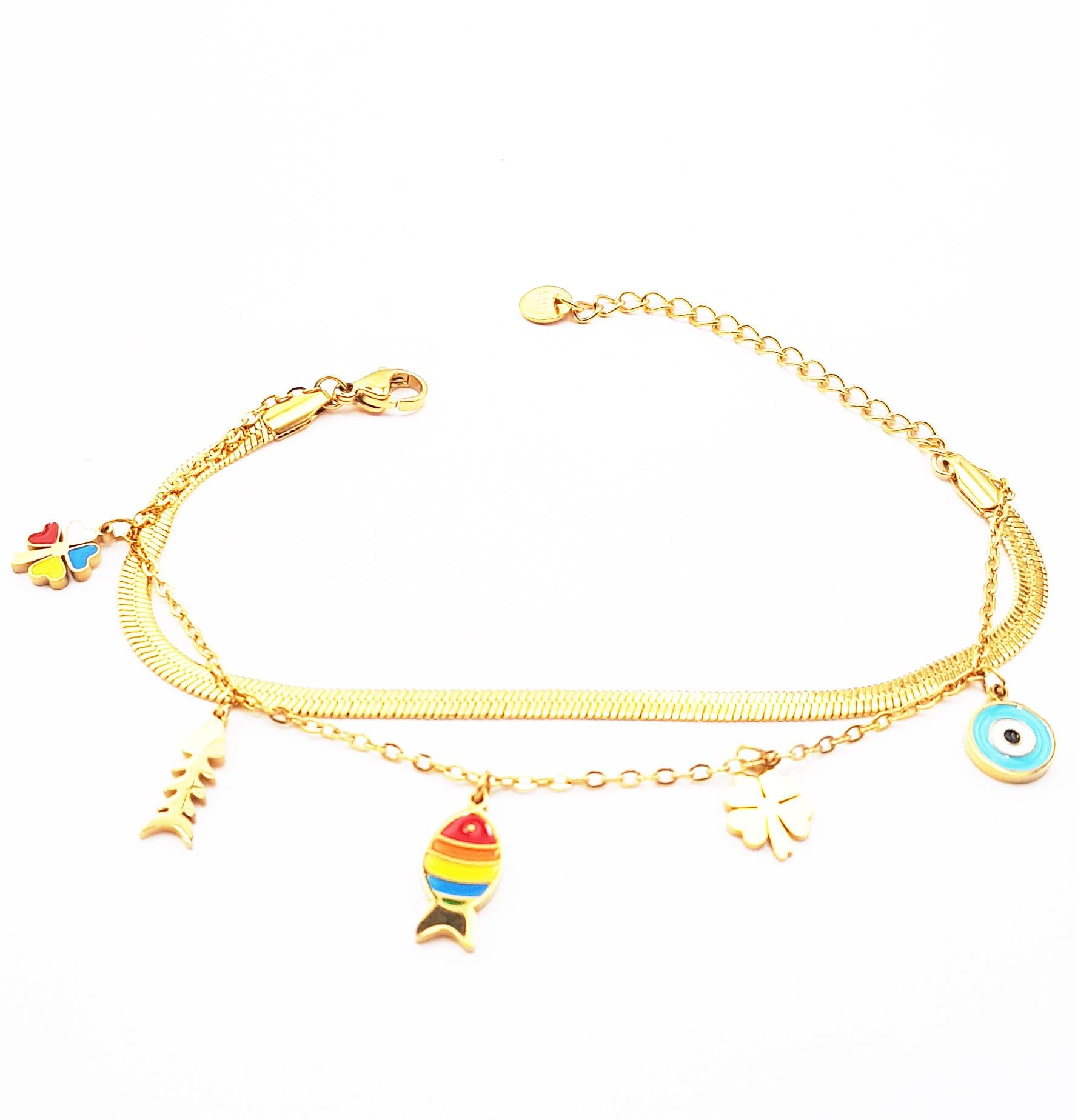 Keisha Gold Çelik Bileklik