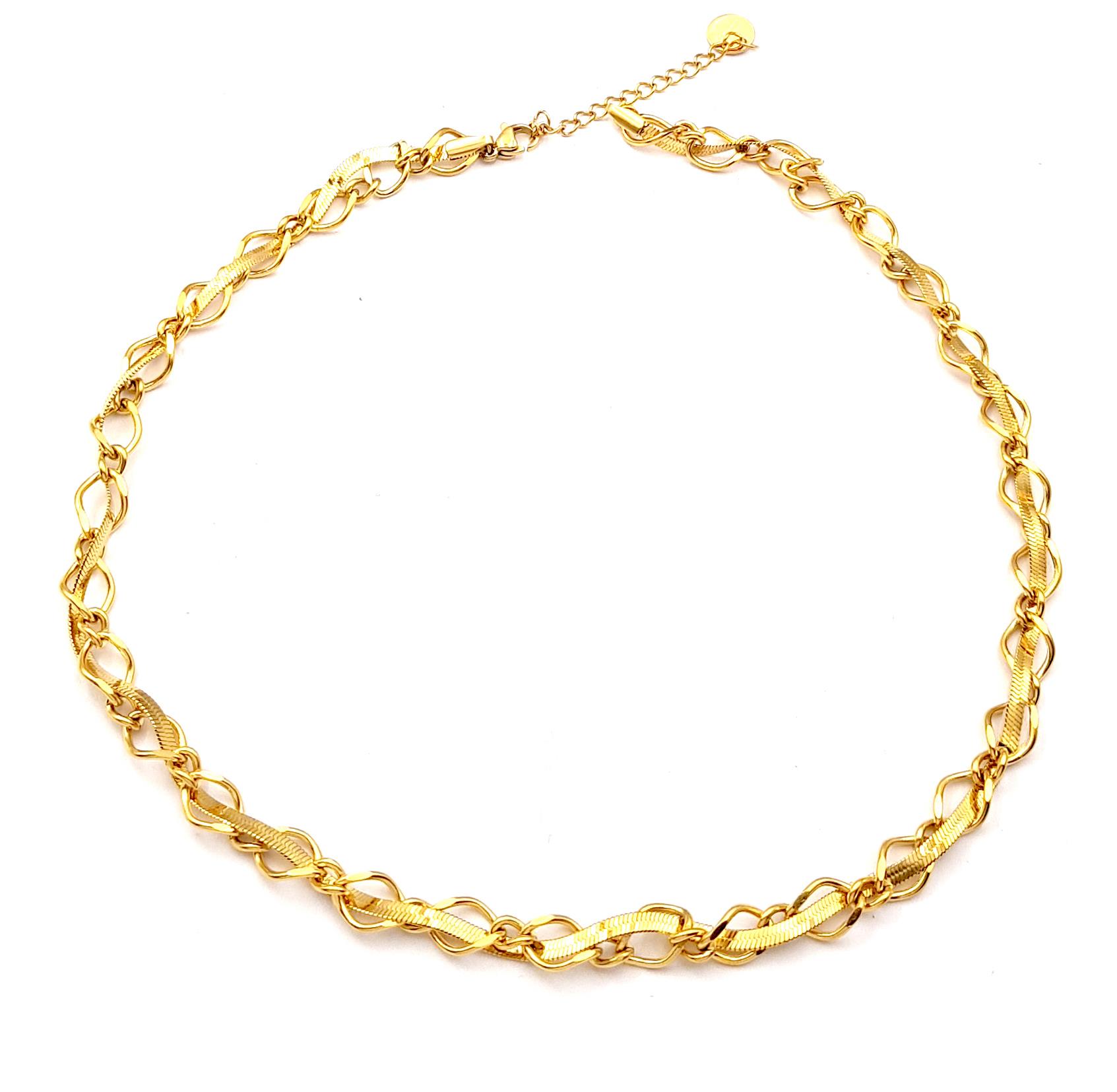 Keisha Gold Çelik Kolye