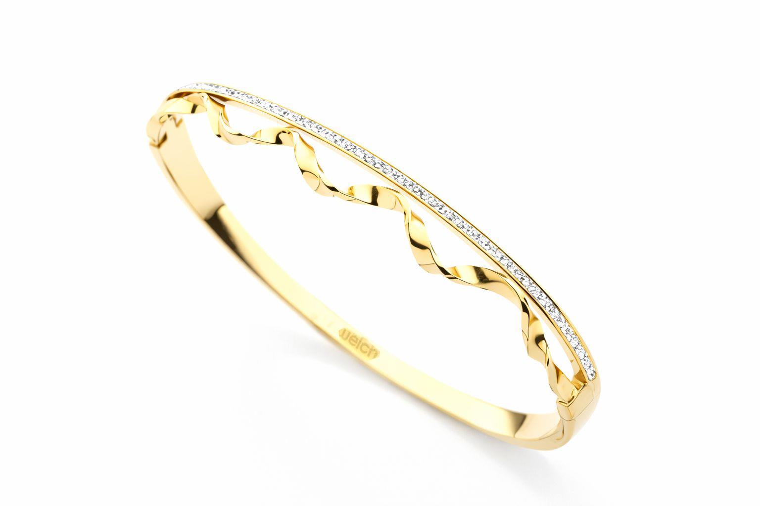 Welch Gold Taşlı Burgu Kadın Çelik Bileklik Online Takı Alışveriş Sitesi - WELCH 