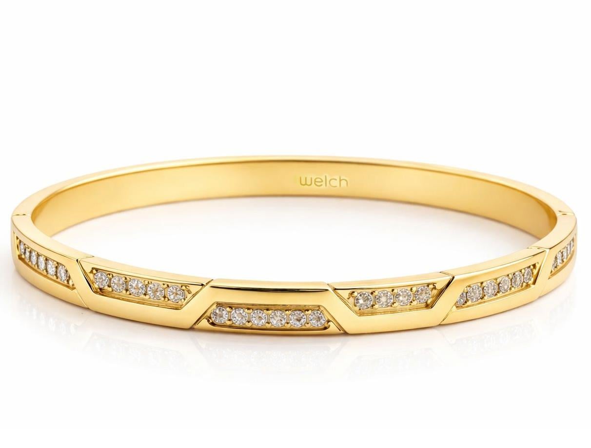 Welch Gold Taşlı Çelik Bileklik Online Takı Alışveriş Sitesi - WELCH 