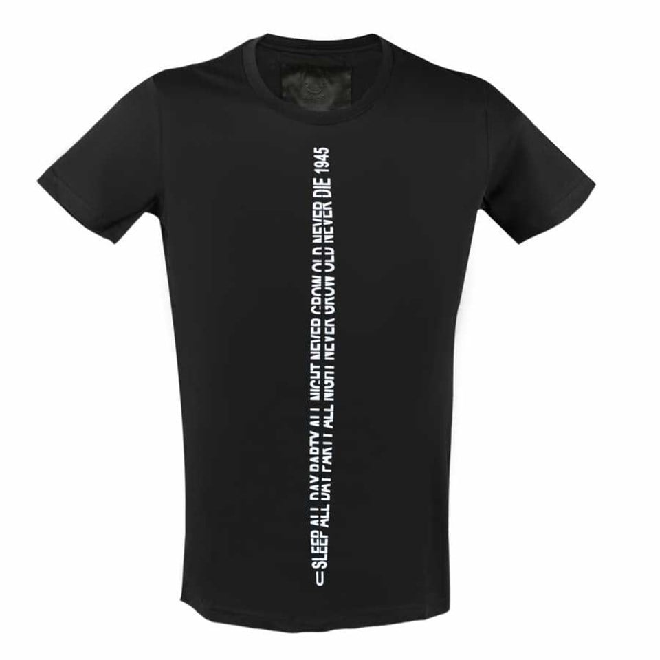 U-1945 Sleep All Day All Night Have Fun at Parties Never Get Old T-Shirt