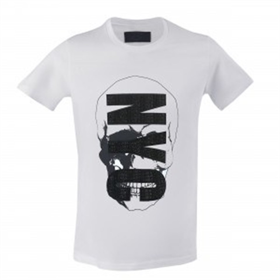U-1945 Mc Element Taşlı Kuru Kafa Nyc T-Shirt