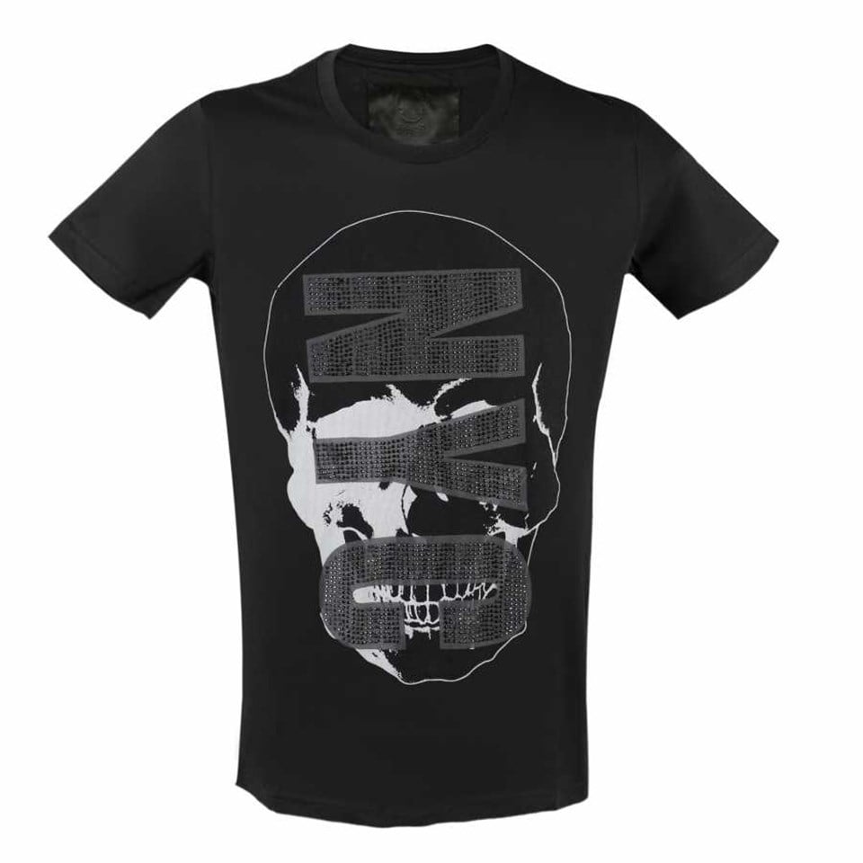 U-1945 Mc Element Taşlı Kuru Kafa Nyc T-Shirt