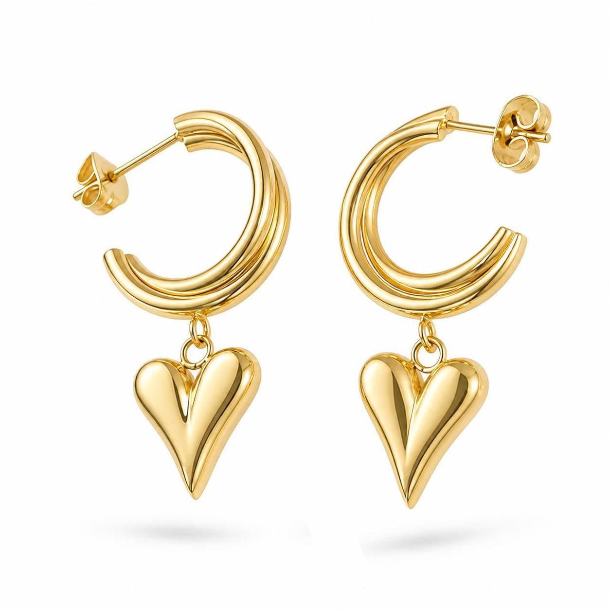 Welch Gold Halka Kalpli Çelik Küpe