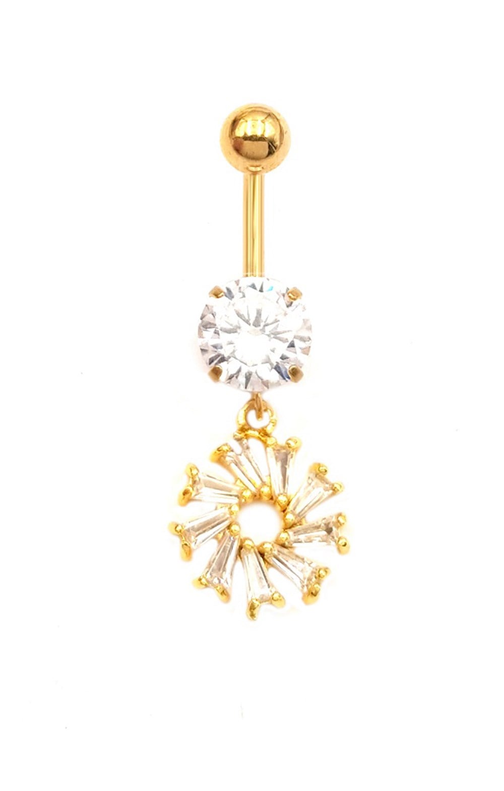 Welch Çelik Baget Taşlı Göbek Piercing