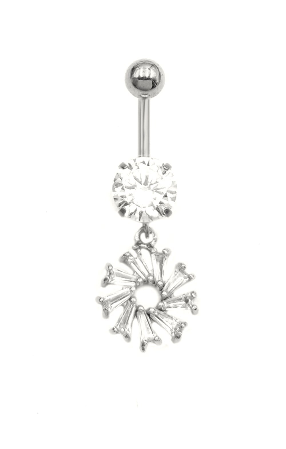 Welch Çelik Baget Taşlı Göbek Piercing
