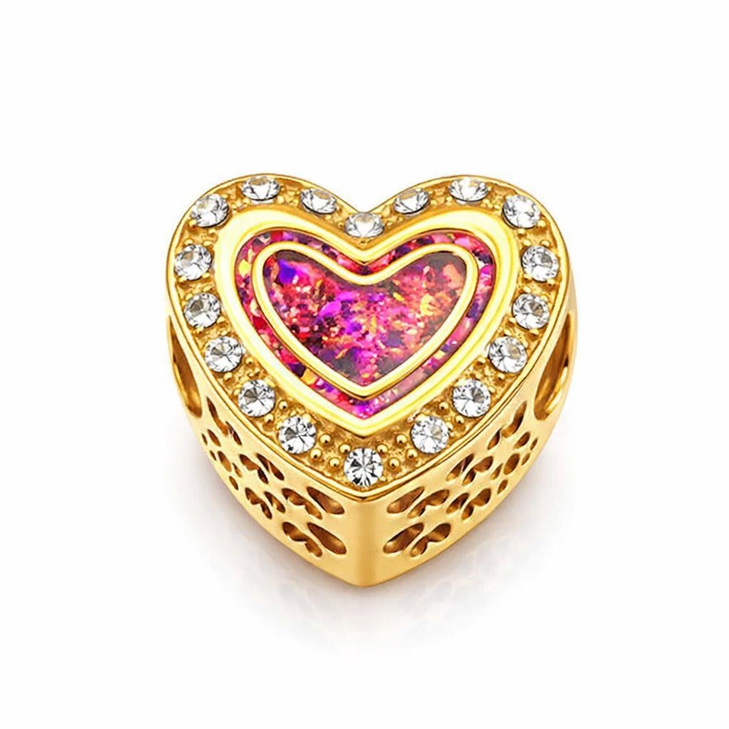 Welch Gold Çelik Kırmızı Taşlı Charm  Welch Çelik Charm Modelleri - WELCH 