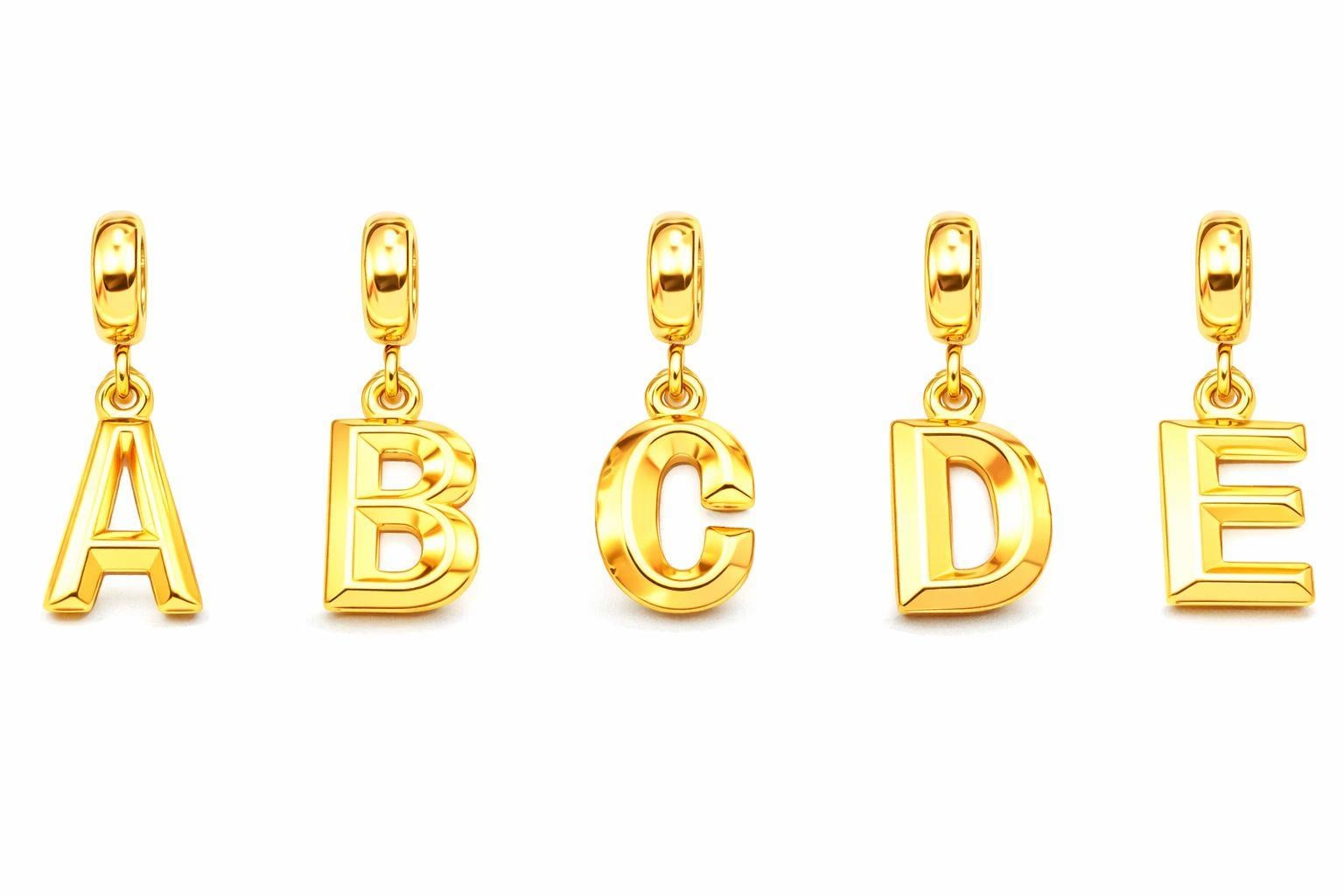 Welch Gold Çelik Charm Harf Welch Çelik Charm Modelleri - WELCH 