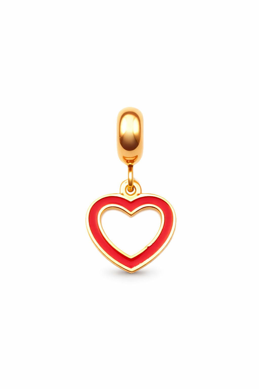Welch Gold Çelik Kırmızı Kalp Charm  Welch Çelik Charm Modelleri - WELCH 