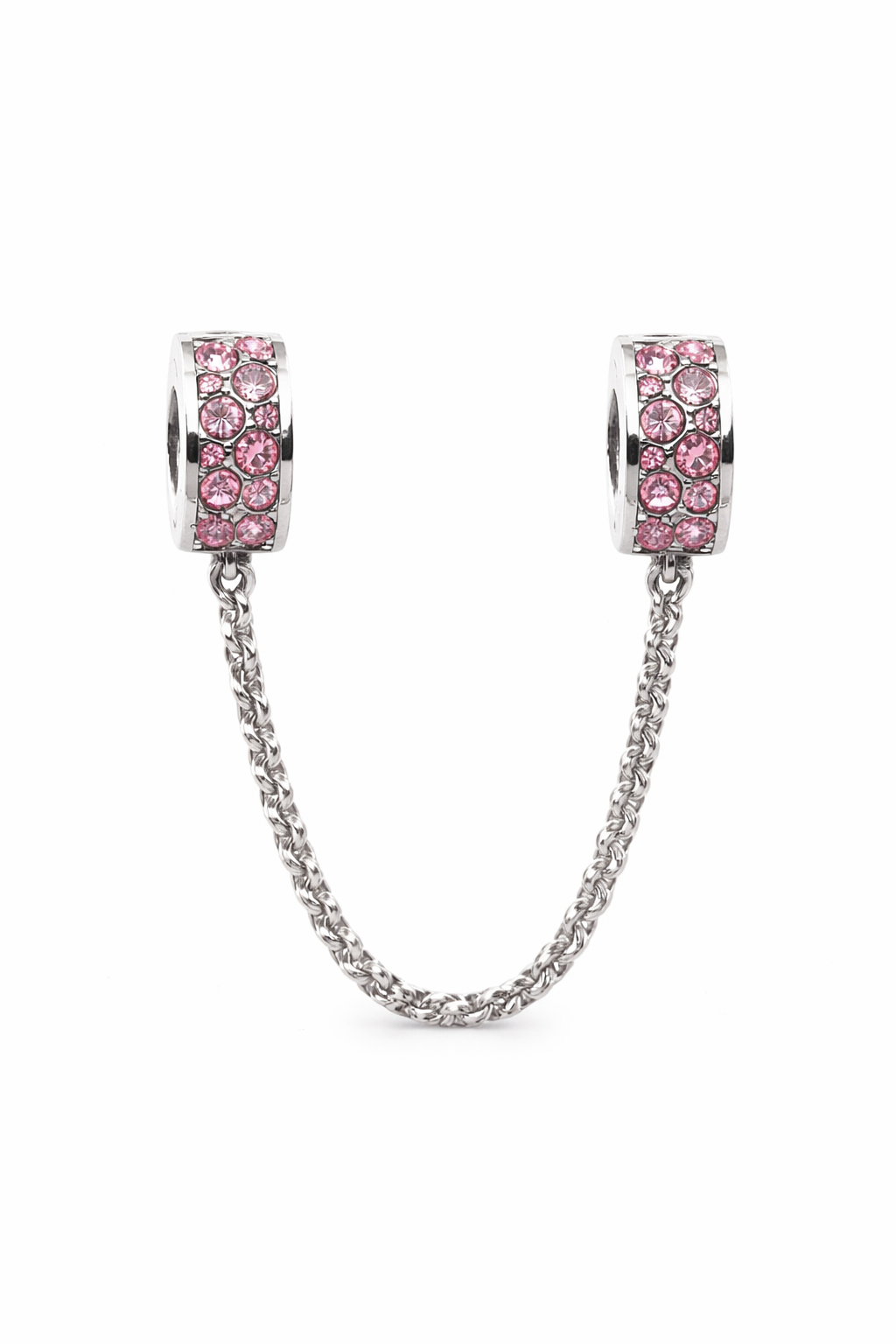 Welch Çelik Pembe Taşlı Zincirli Charm Ucu Welch Çelik Charm Modelleri - WELCH 