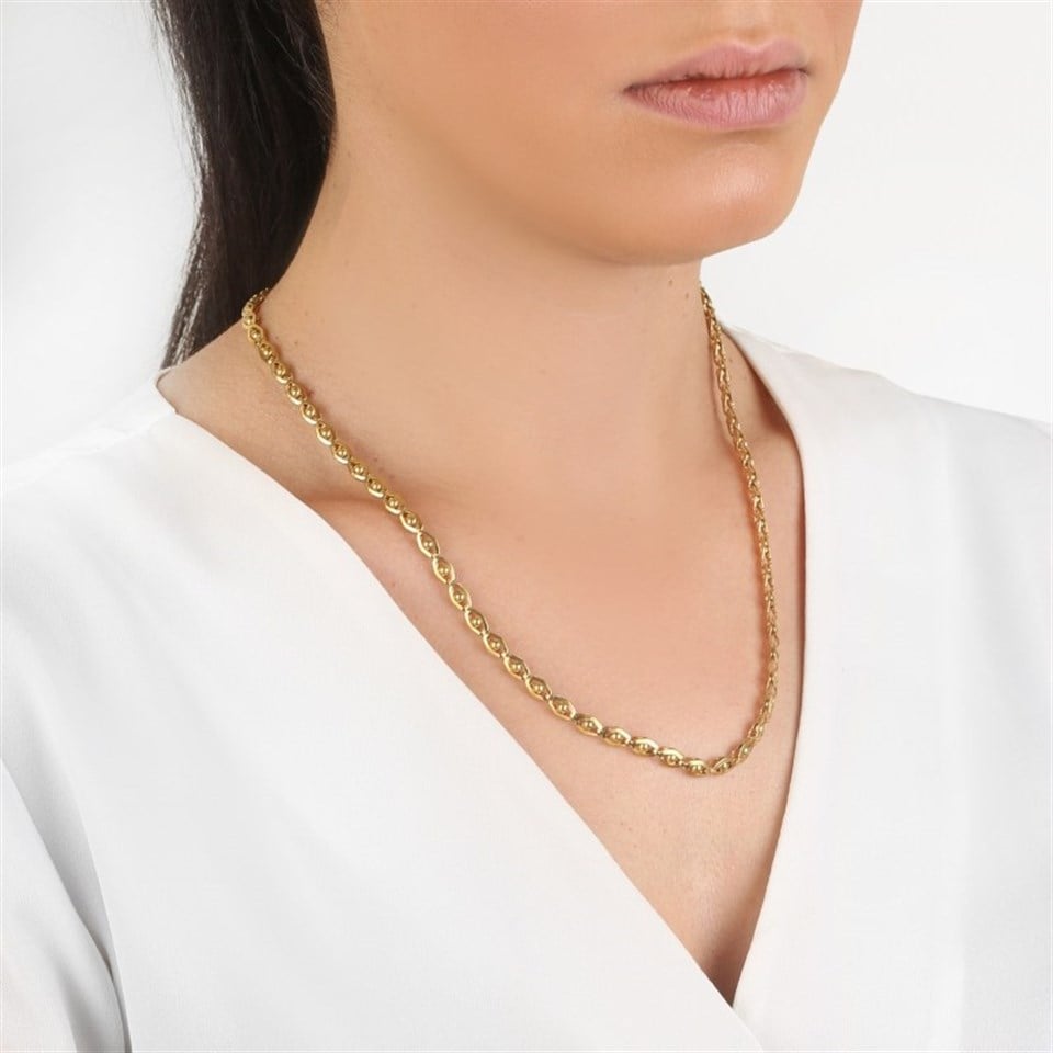 Welch Çelik Gold Burgu Altın Modeli Kolye