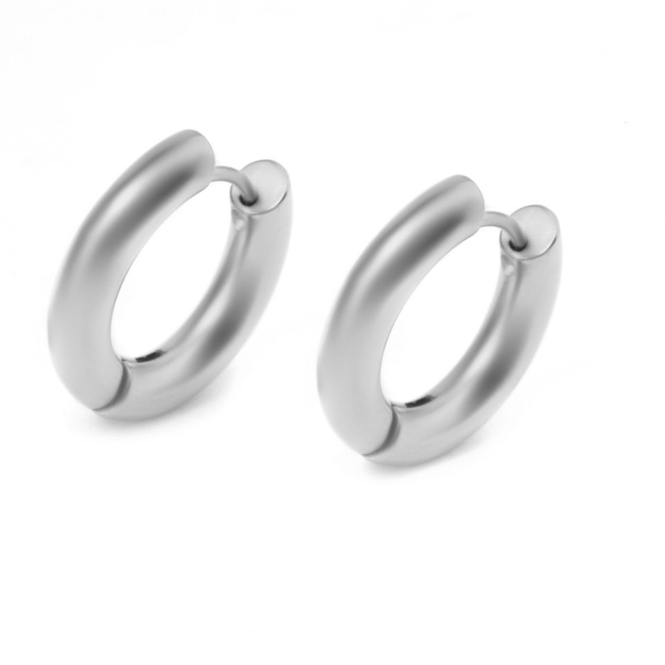 Welch Steel Hoop Womens Earrings