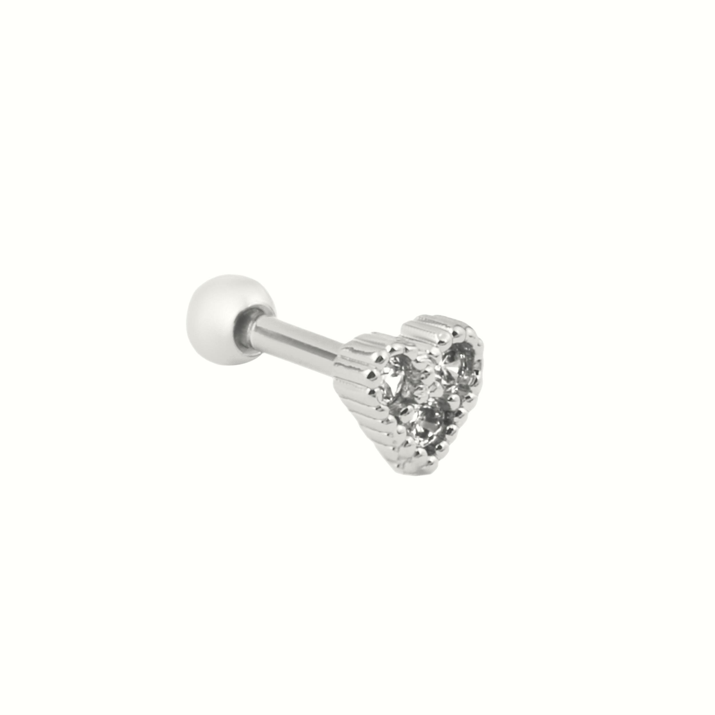 Welch Çelik Helix Tragus Kalp Piercing