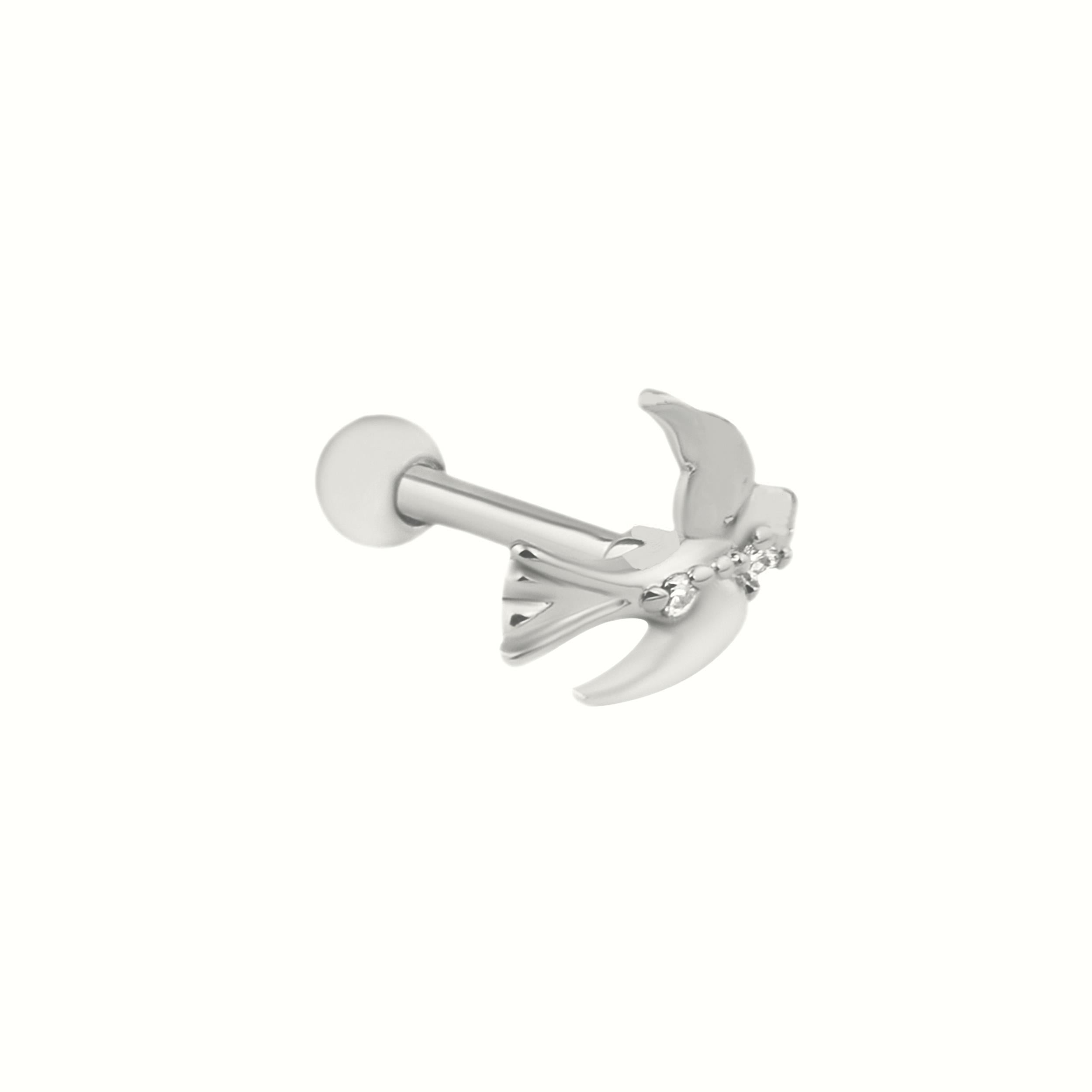 Welch Çelik Helix Tragus Kuş Piercing