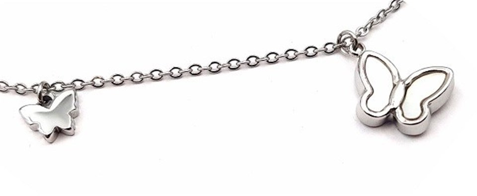 Welch Steel Enamel Butterfly Bracelet