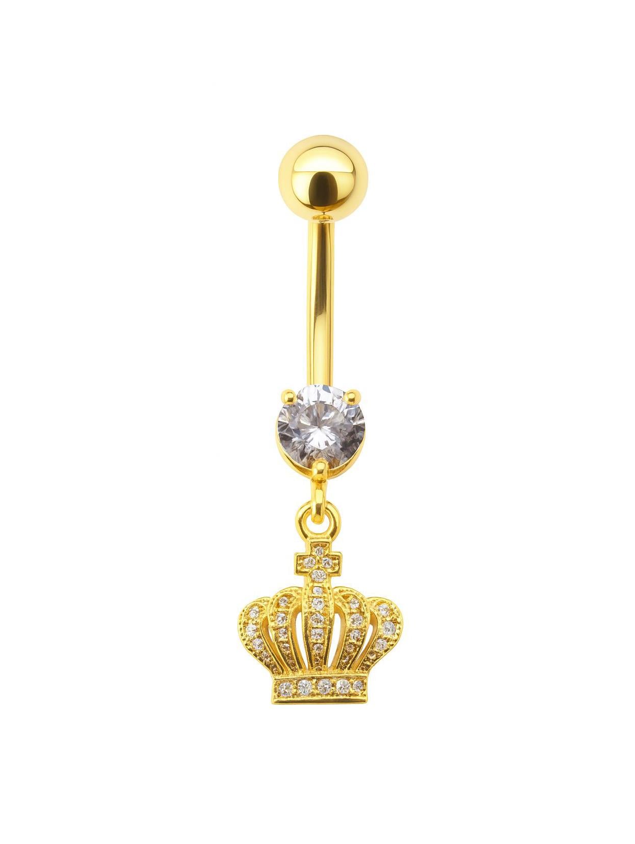 Welch Gold Çelik Taç Göbek Piercing Welch Çelik Piercing Modelleri - WELCH 