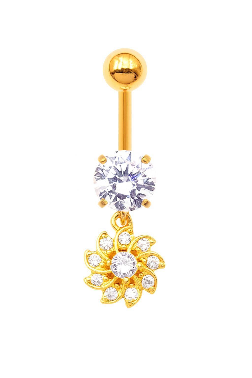 Welch Çelik Taşlı Göbek Halka Piercing Welch Çelik Piercing Modelleri - WELCH 