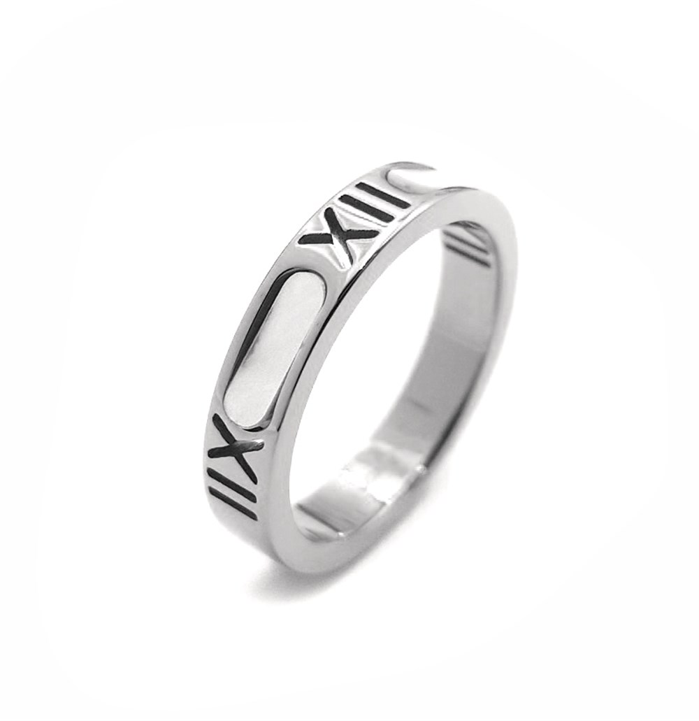 Welch Steel Roman Numeral Ring
