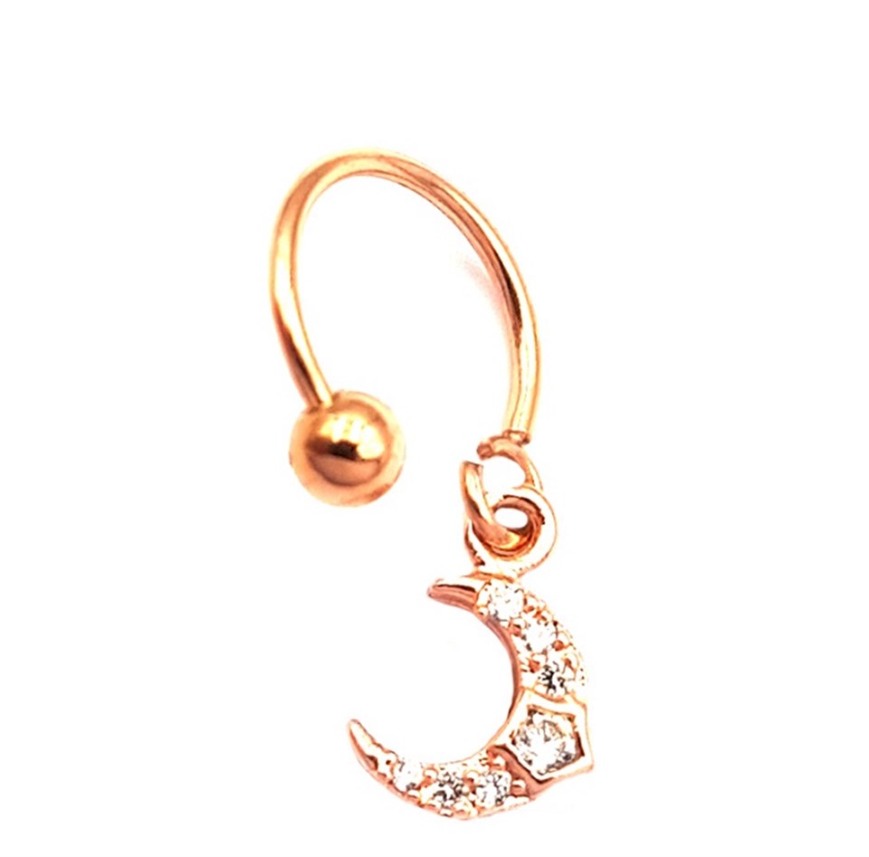 Welch Çelik Sallantılı Ay Yıldız Piercing