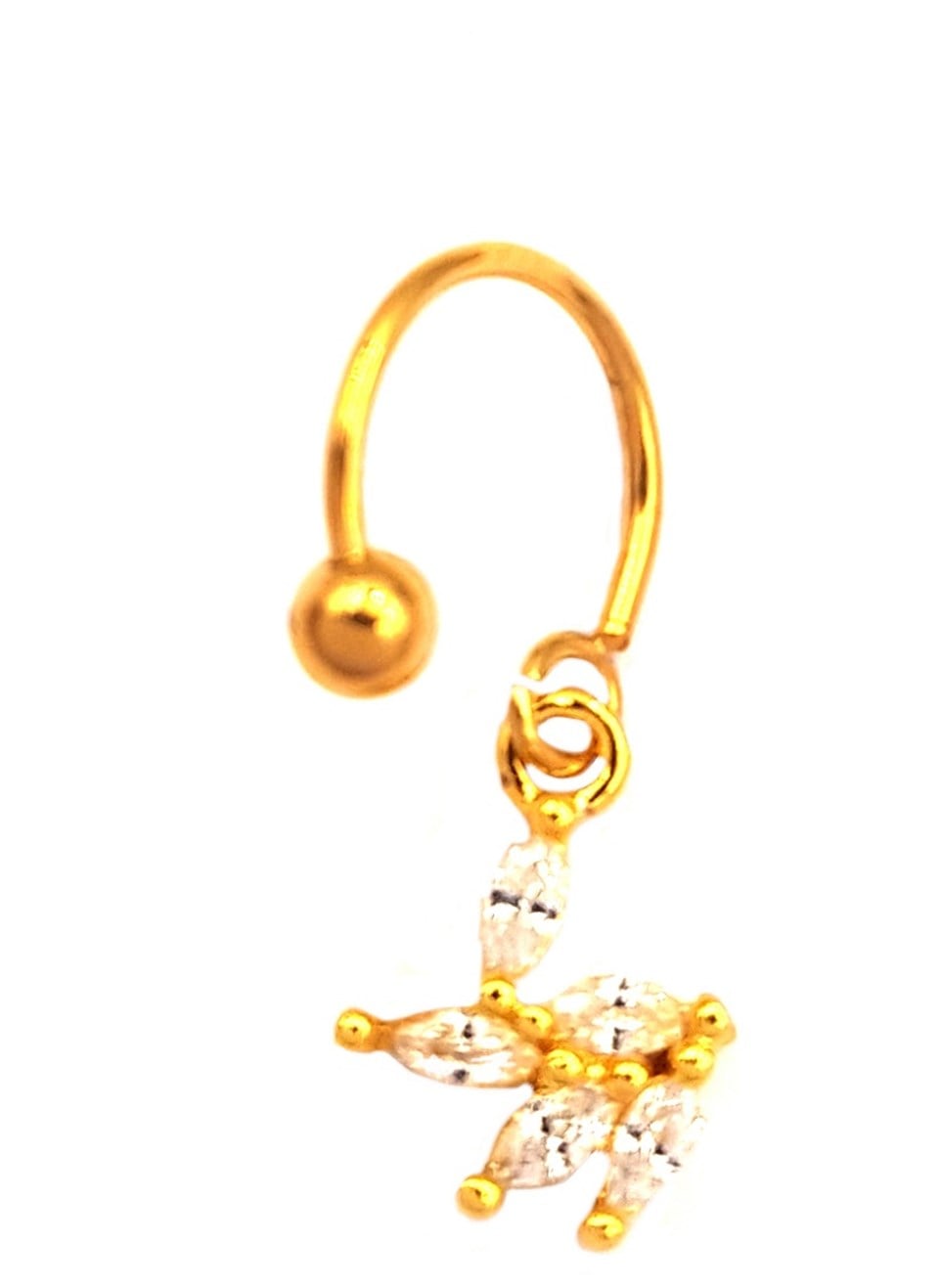 Welch Çelik Sallantılı Baget Taşlı Piercing