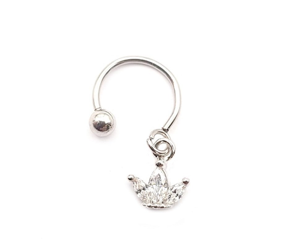 Welch Çelik Sallantılı Baget Taşlı Piercing