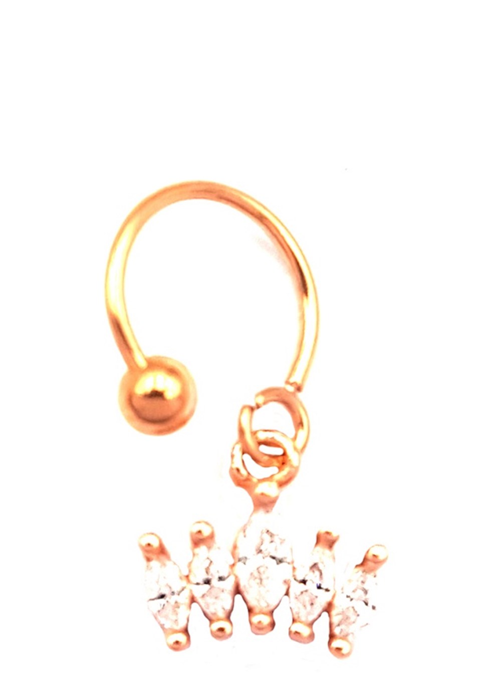 Welch Çelik Sallantılı Baget Taşlı Piercing