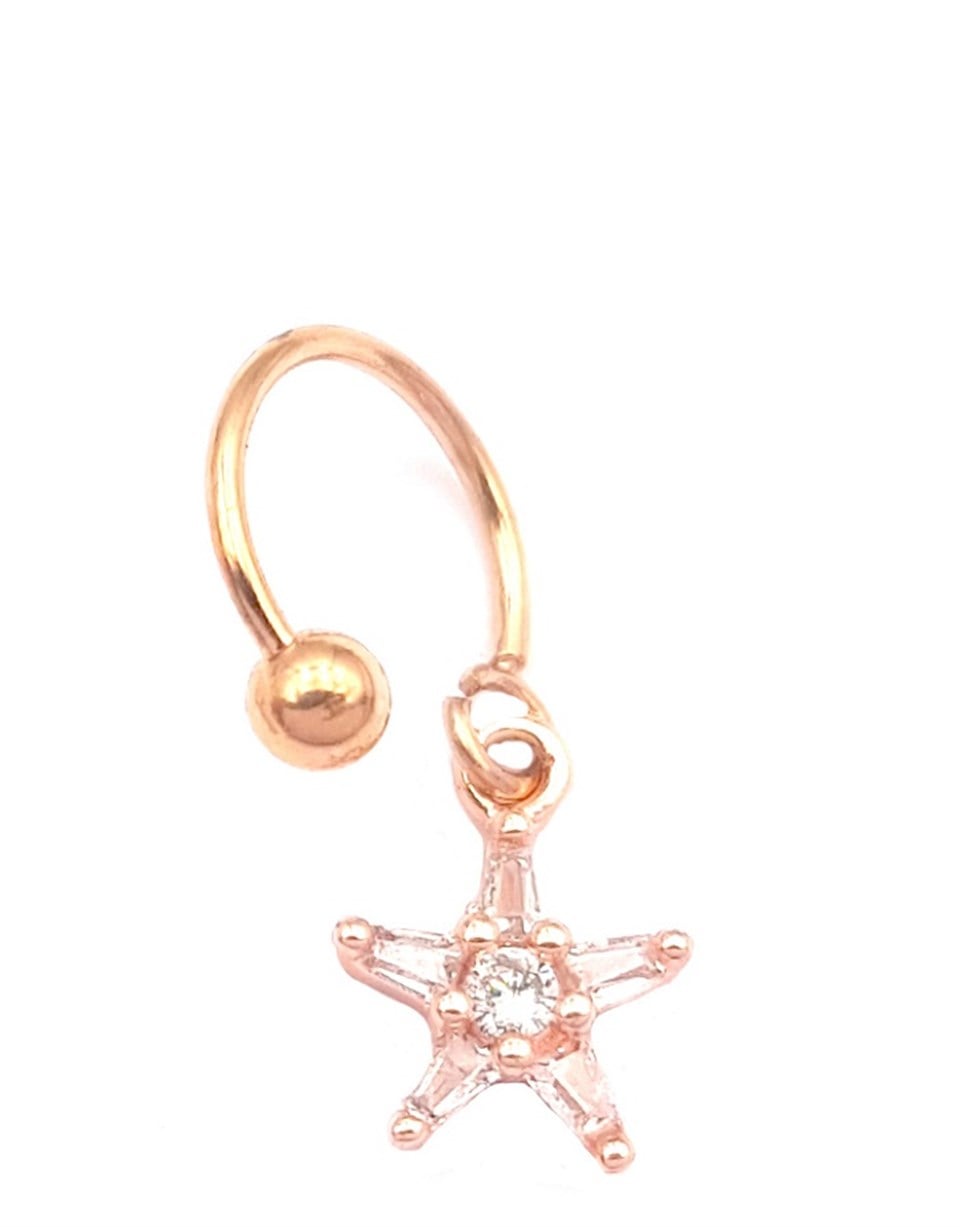 Welch Çelik Sallantılı Baget Taşlı Yıldız Piercing