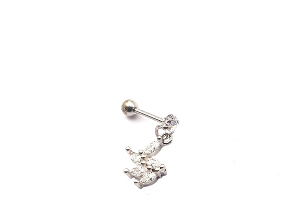 Welch Çelik Sallantılı Taşlı Tragus Helix Piercing