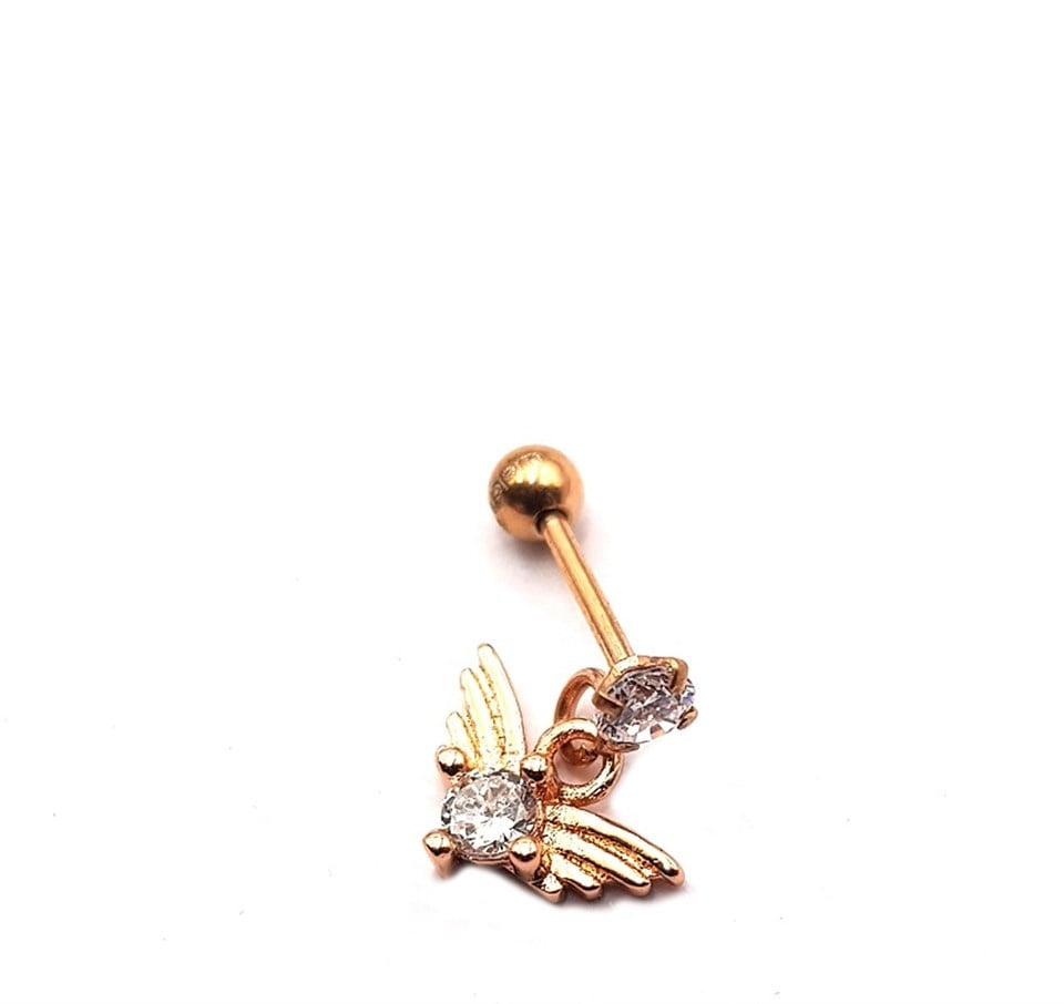 Welch Çelik Sallantılı Taşlı Tragus Helix Piercing