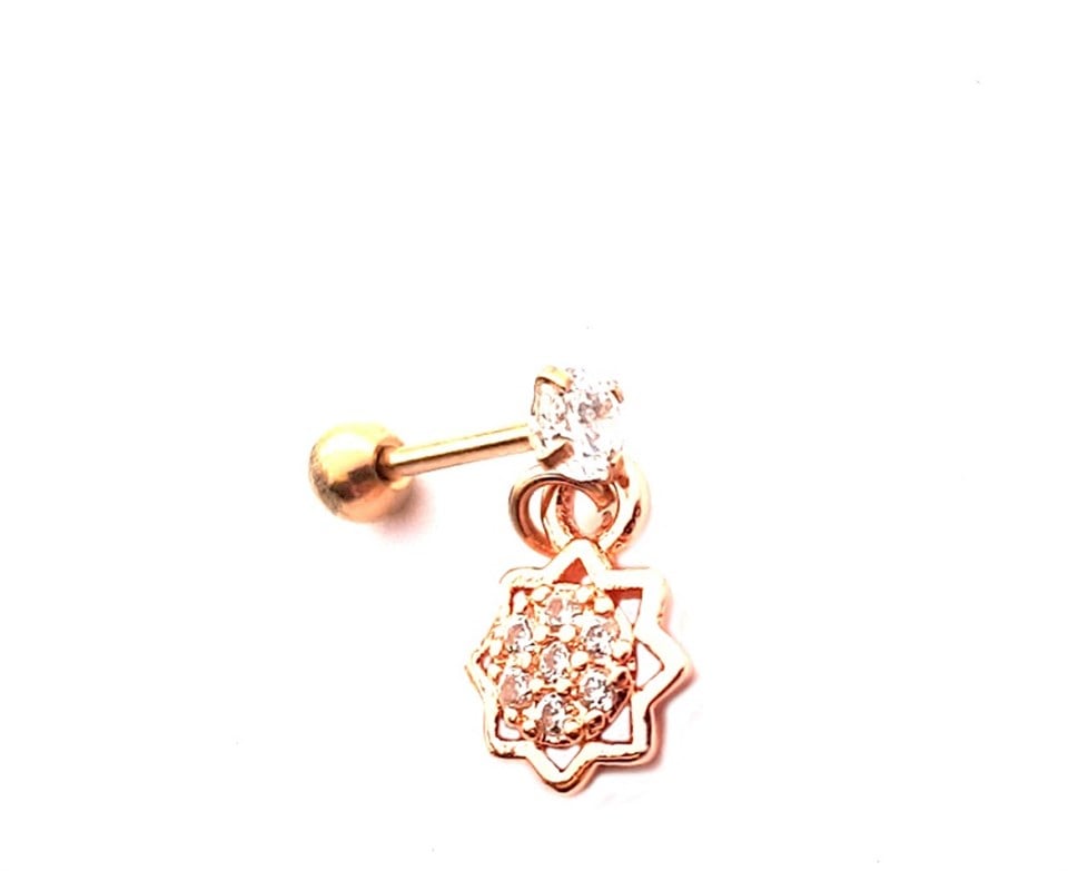 Welch Çelik Sallantılı Taşlı Tragus Helix Piercing