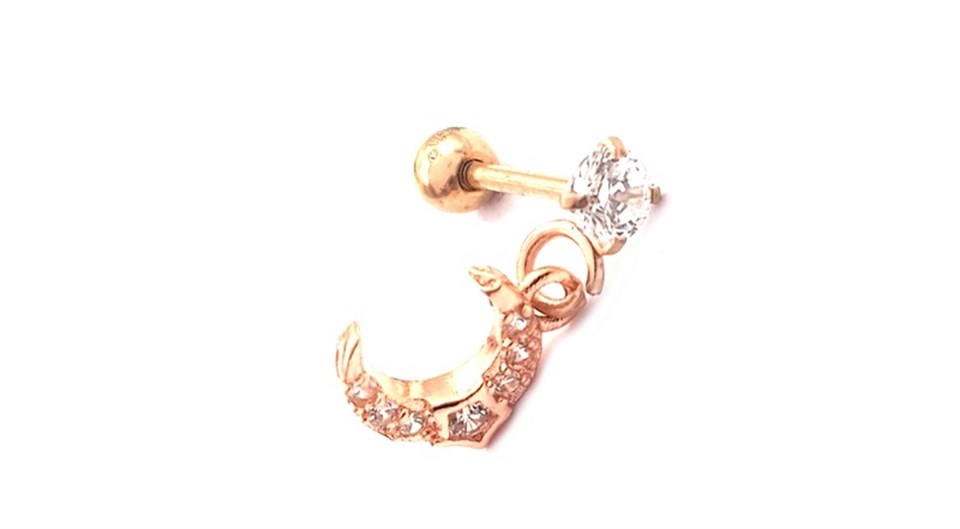 Welch Çelik Sallantılı Tragus Helix Piercing