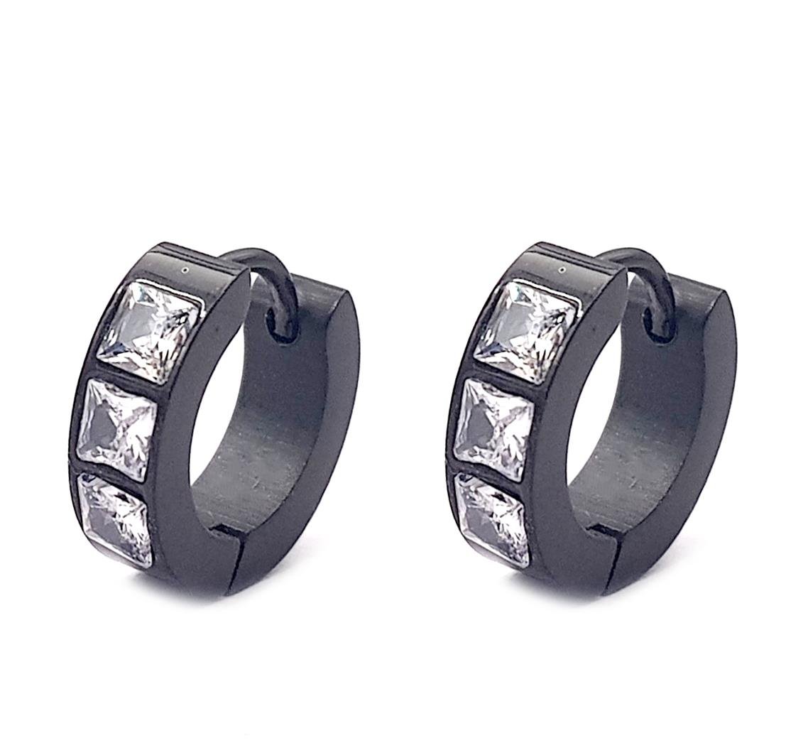 Welch Çelik Siyah Halka Küpe