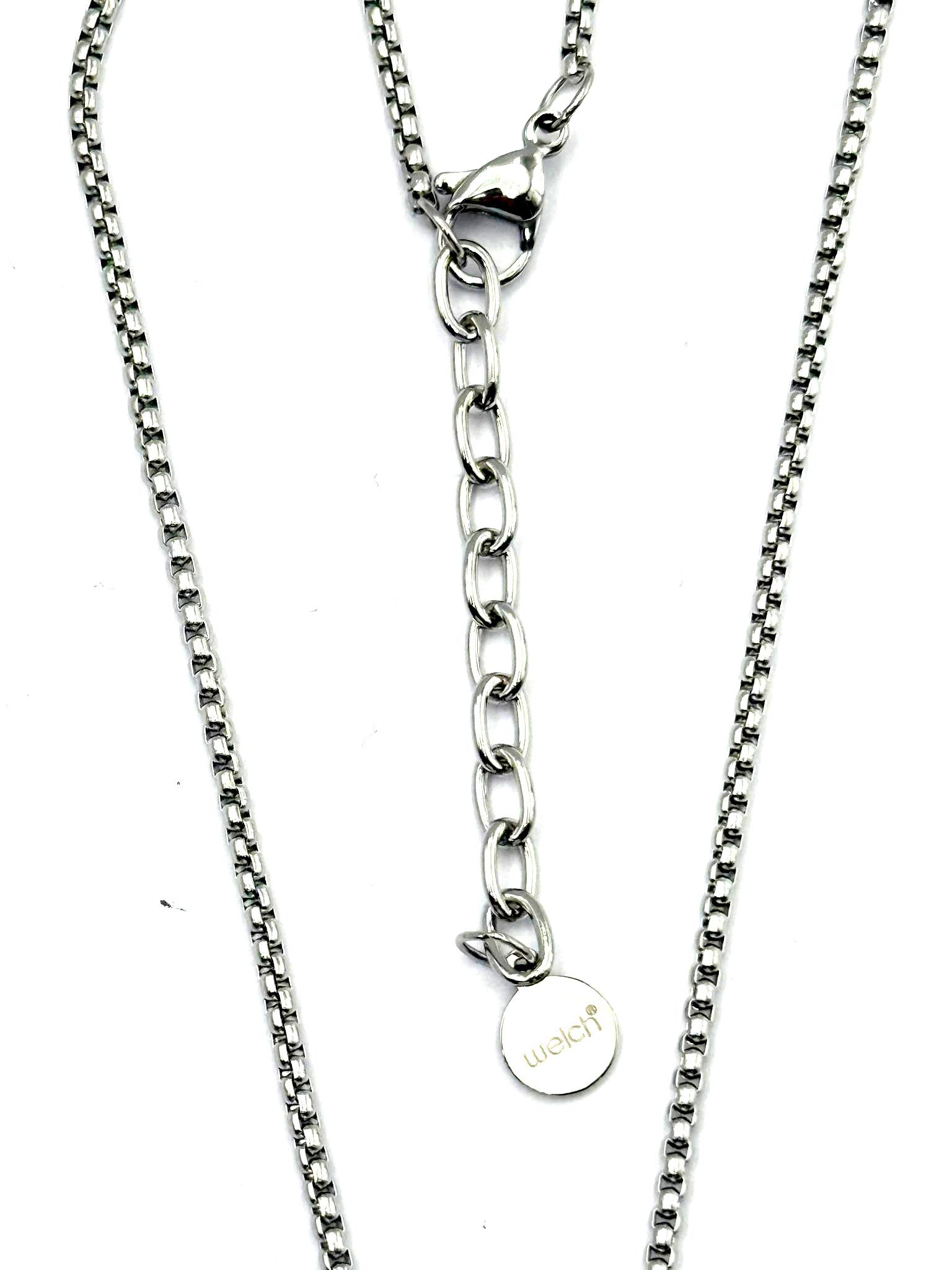 Welch Çelik Taşlı Çapa Kolye