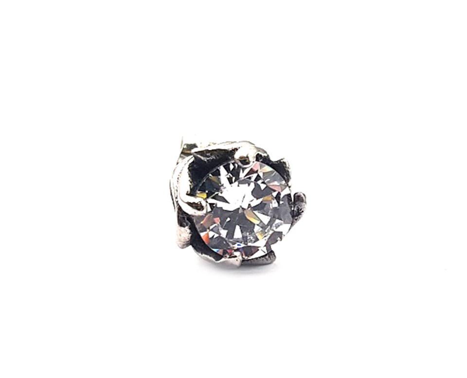 ​​Welch Mens Steel Stone Earrings