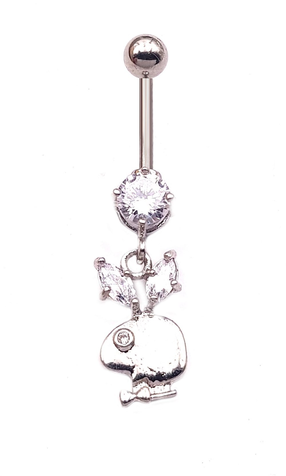Welch Çelik Taşlı Göbek Fare Piercing
