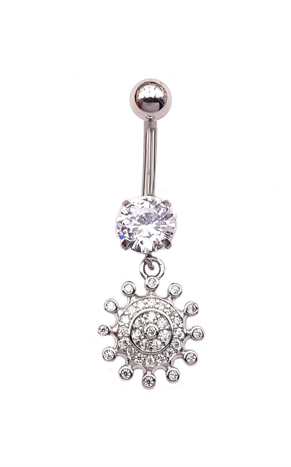Welch Çelik Taşlı Göbek Halka Piercing