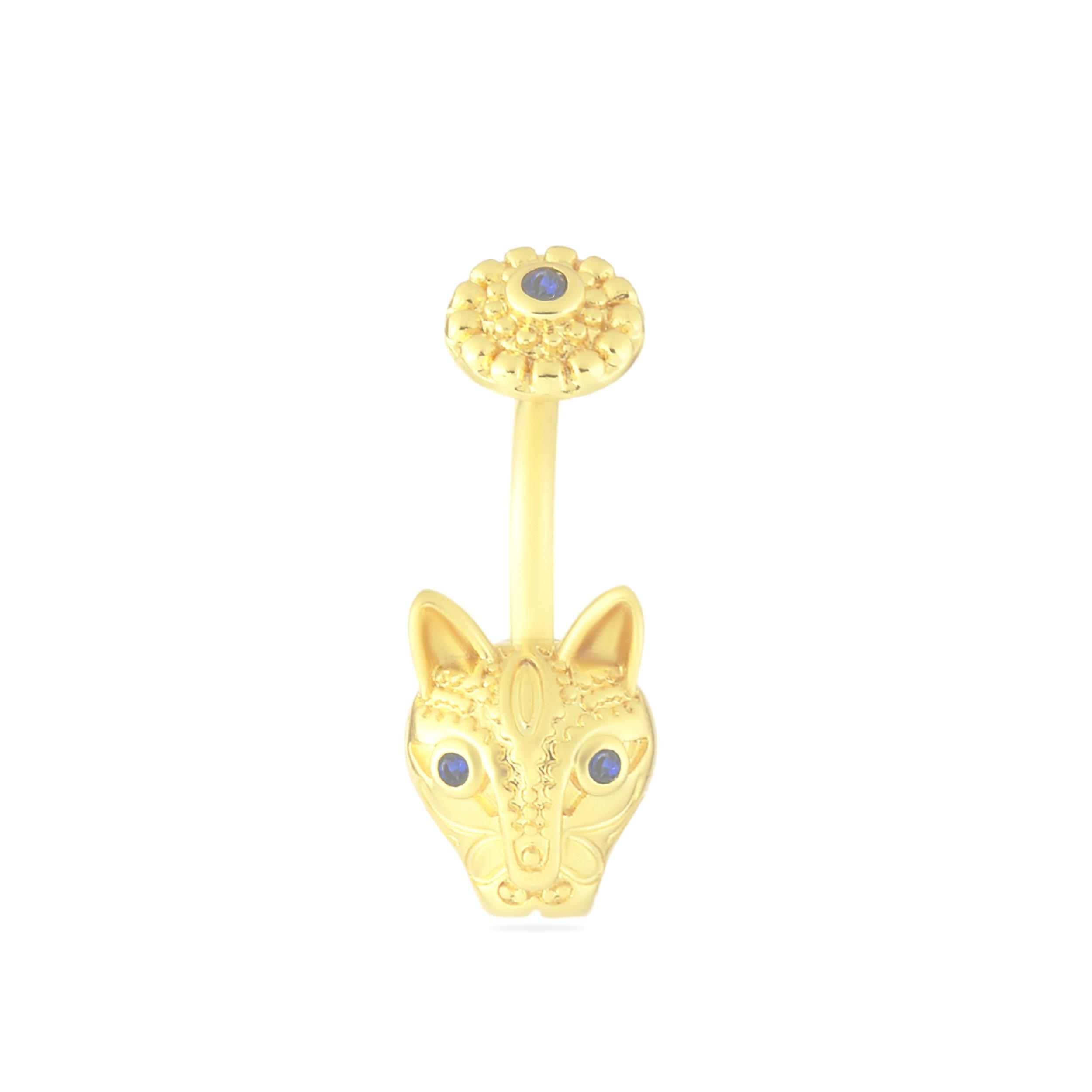 Welch Çelik Taşlı Göbek Kaplan Piercing