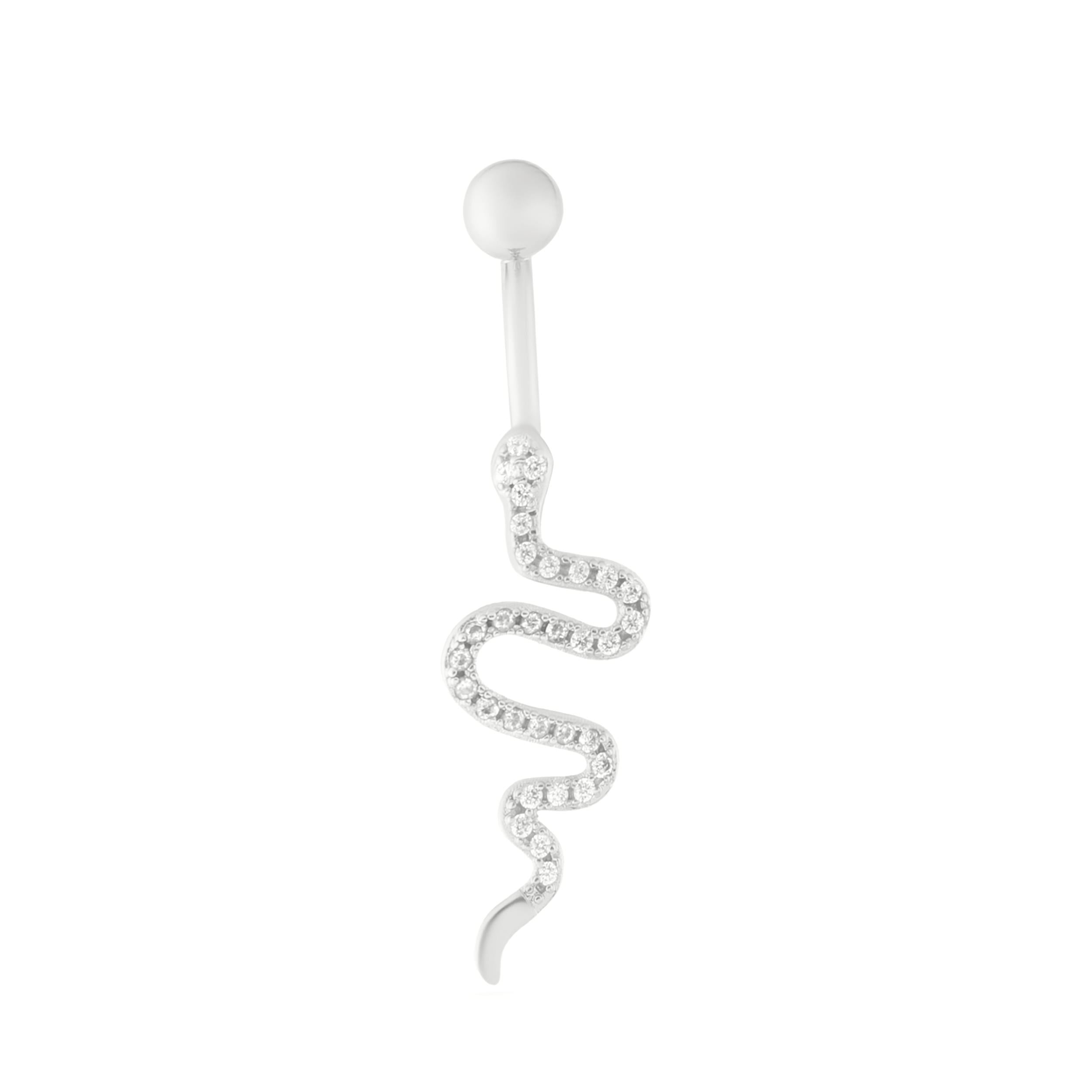 Welch Çelik Taşlı Göbek Yılan Piercing