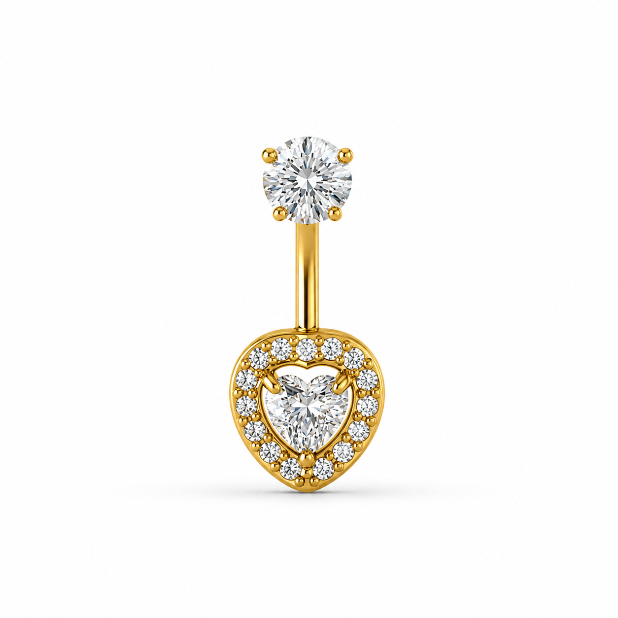 Welch Çelik Taşlı Kalpli Göbek Piercing Welch Çelik Taşlı Kalpli Göbek Piercing ve Piercing Modelleri - WELCH 