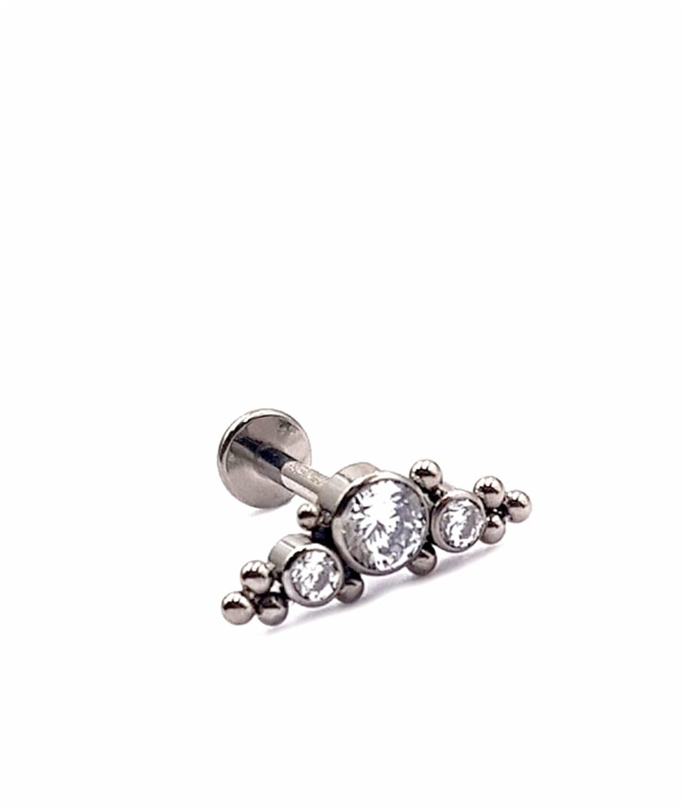 Welch Çelik Taşlı Tragus Helix Piercing