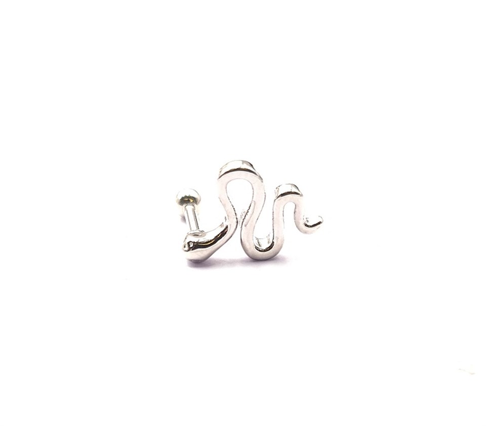 Welch Çelik Tragus Helix Yılan Piercing
